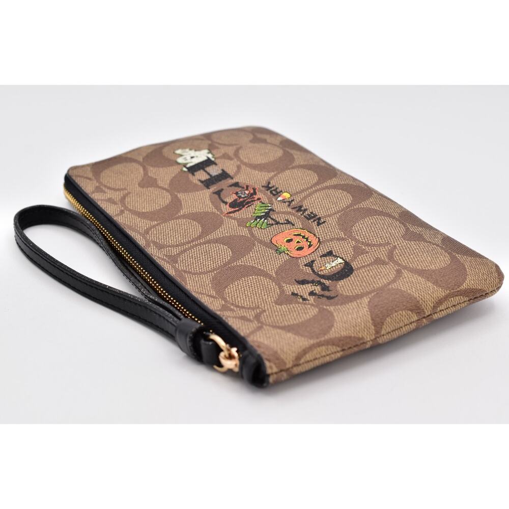 Coach HALLOWEEN Wristlet Bag Cards ID XL Phone Case Witch Bats Cat Pumpkin 2022 - Picture 7 of 14
